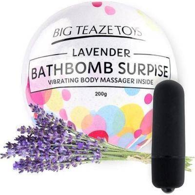 Бомба для ванны и вибропуля Big Teaze Toys - Bath Bomb Surprise, лаванда E29022 (жен. набор)