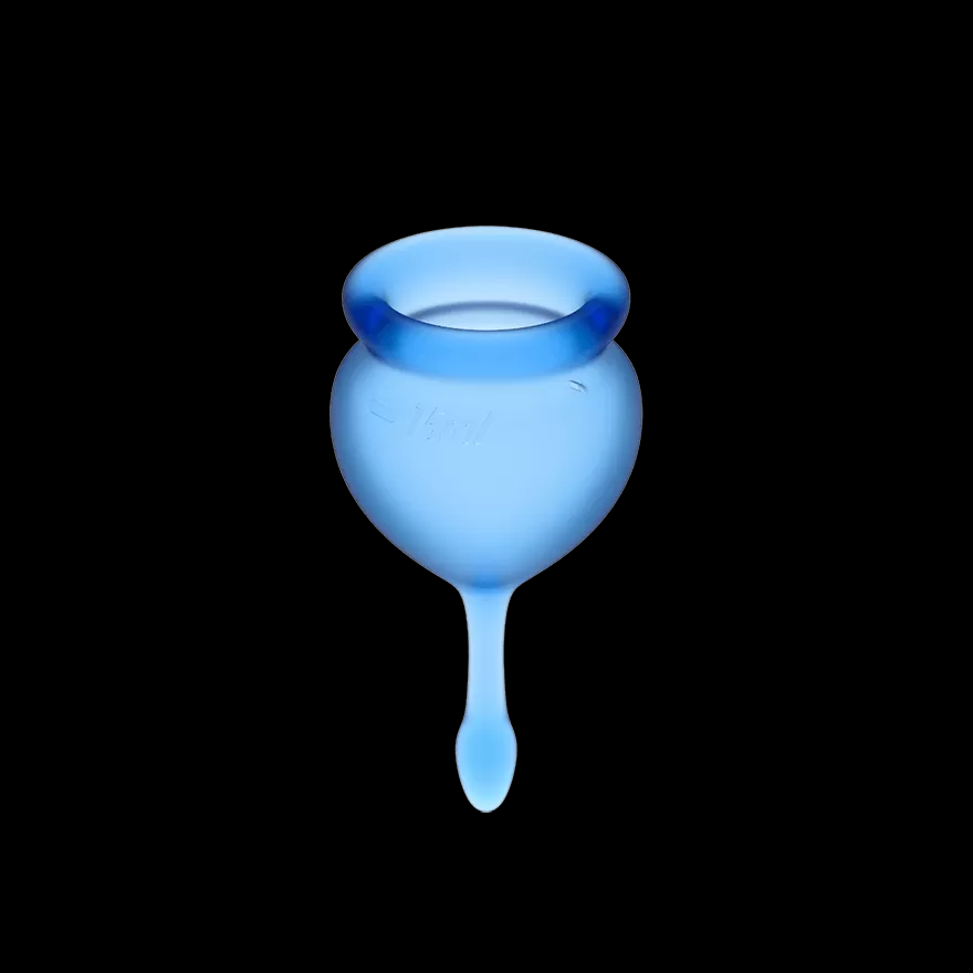Набор менструальных чаш, 2шт Satisfyer Feel good Menstrual Cup blue Голубой, J1763-6 оптом