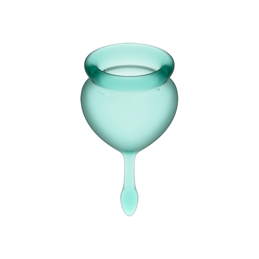 Набор менструальных чаш, 2шт Satisfyer Feel good Menstrual Cup Dark green Темно зеленый, J1763-5 оптом