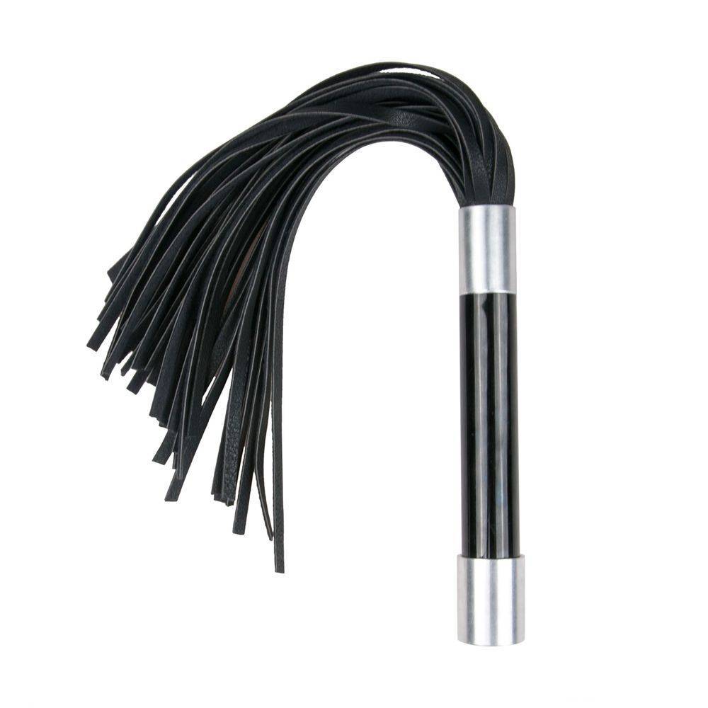 Плетка с металлической ручкой Easytoys Flogger With Metal Grip ET289BLK оптом