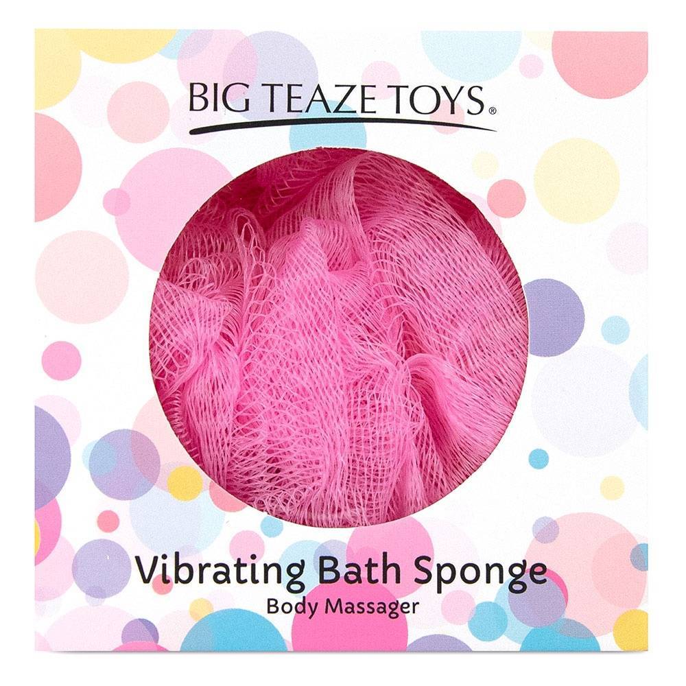 Губка для ванны с вибропулей Big Teaze Toys Bath Sponge Vibrating, розовая E29024 (жен. набор) оптом