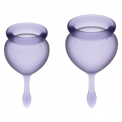 Набор менструальных чаш, 2шт Satisfyer Feel good Menstrual Cup Lila  Лиловый, J1763-4 оптом