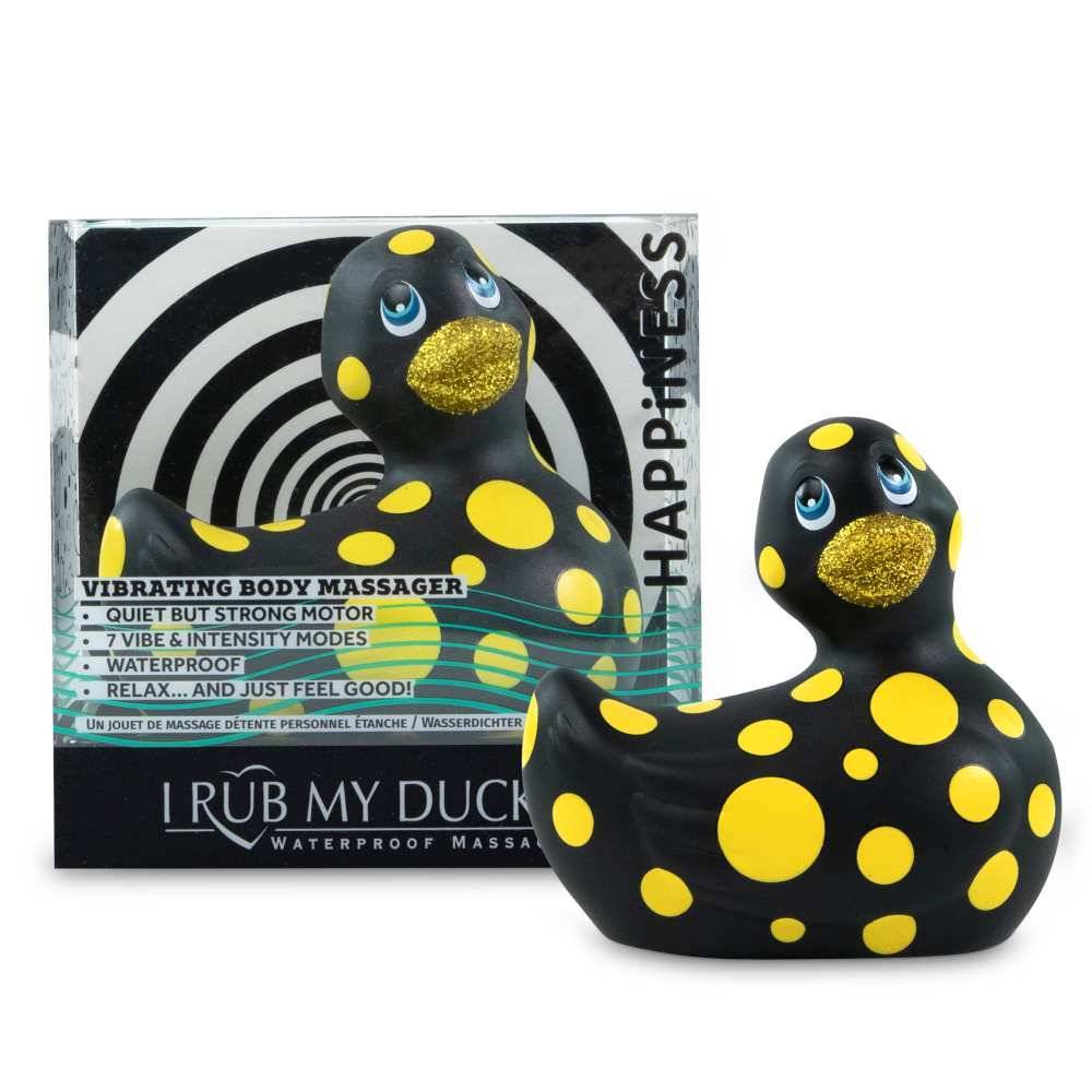 Вибратор-уточка Big Teaze Toys I Rub My Duckie 2.0, черно-желтый E29011 (жен. вибратор) оптом
