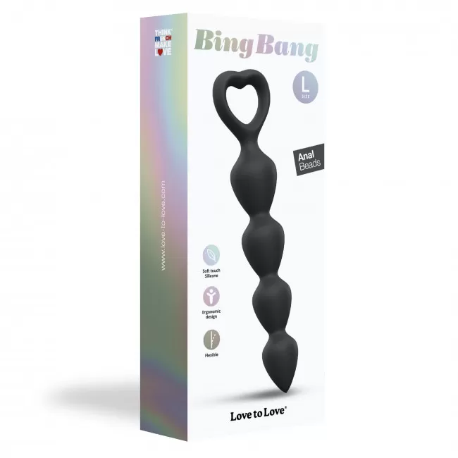 Анальная пробка Love to Love BIG BANG LARGE Black Onyx черный, 6032459 оптом