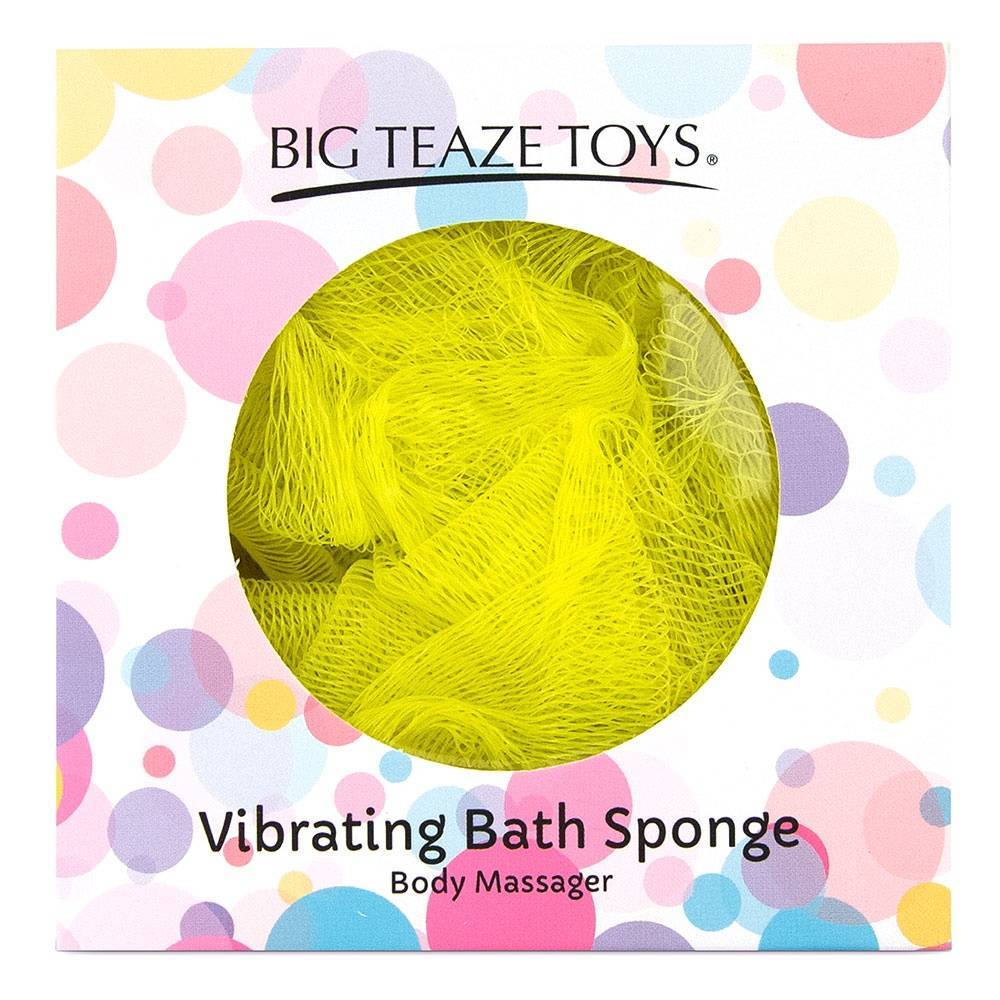 Губка для ванны с вибропулей Big Teaze Toys Bath Sponge Vibrating, желтая E29026 (жен. набор) оптом