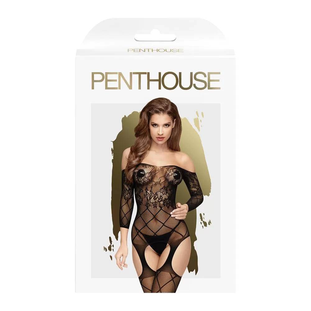 Бодистокинг Penthouse Top-notch Черный XL 4005218 оптом