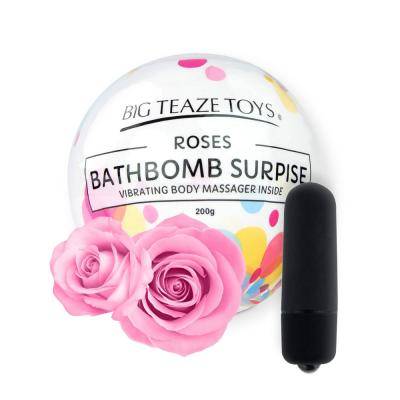 Бомба для ванны и вибропуля Big Teaze Toys - Bath Bomb Surprise, роза  E29021 (жен. набор)