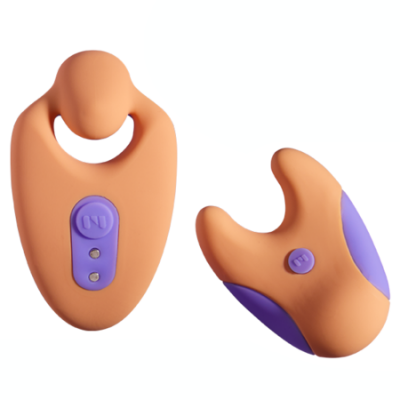 Мини-вибратор с беспроводным ПУ Unbound Divvy - Melon/Violet Оранжевый, фиолетовый, DIVUBVB-MLVI