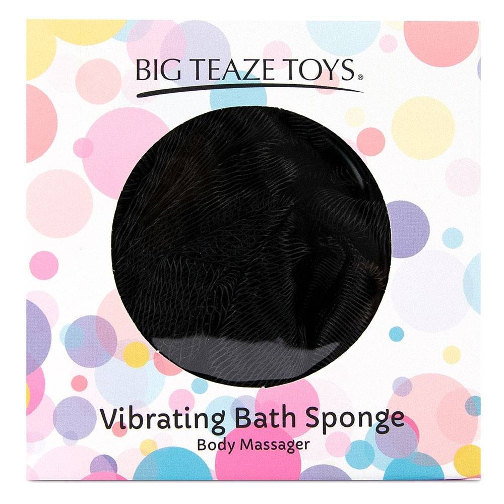 Губка для ванны с вибропулей Big Teaze Toys Bath Sponge Vibrating, черная E29027 (жен. набор) оптом