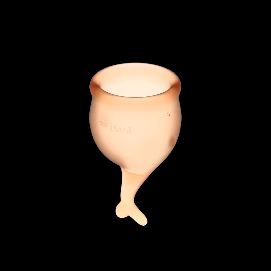 Набор менструальных чаш, 2шт Satisfyer Feel secure Menstrual Cup Orange Оранжевый, J1766-7 оптом