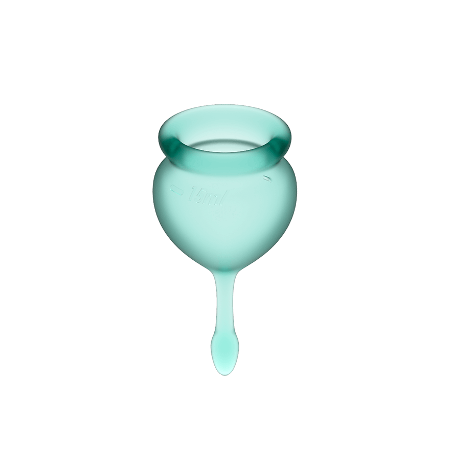 Набор менструальных чаш, 2шт Satisfyer Feel good Menstrual Cup Dark green Темно зеленый, J1763-5 оптом
