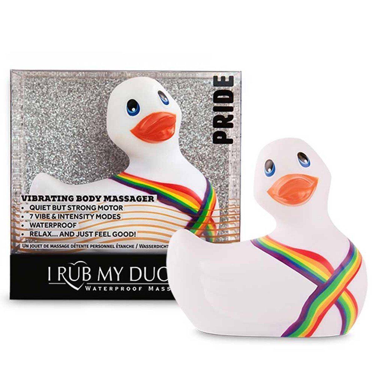 Вибратор-уточка Big Teaze Toys I Rub My Duckie 2.0, белый E29020 (жен. вибратор) оптом