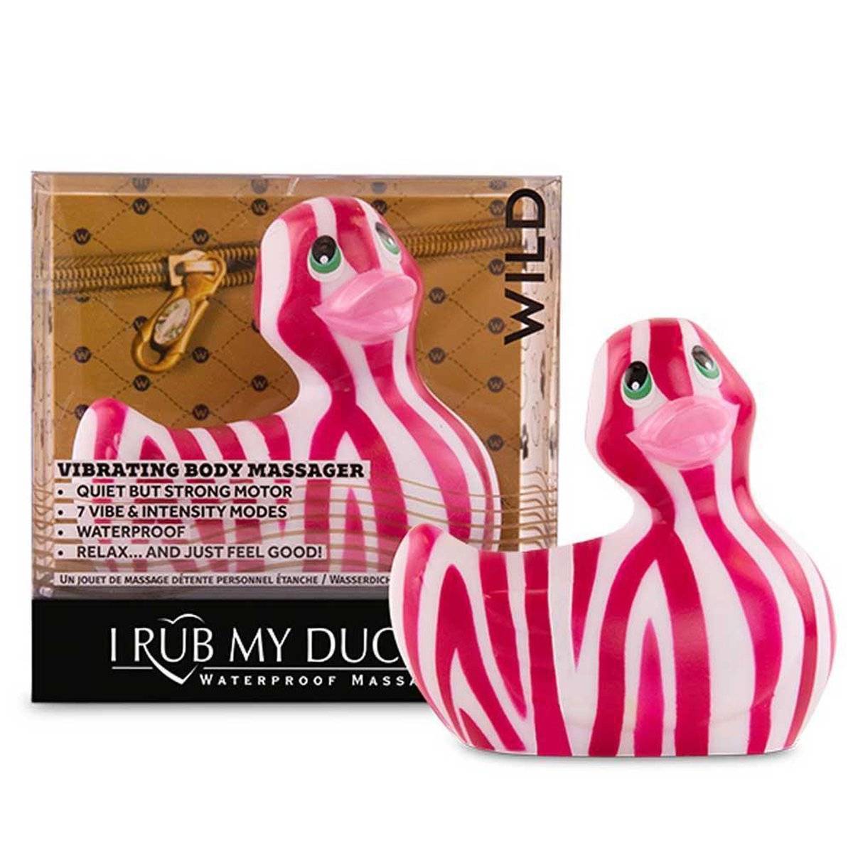 Вибратор-уточка Big Teaze Toys I Rub My Duckie 2.0 | Wild, розово-красный E29018 (жен. вибратор) оптом