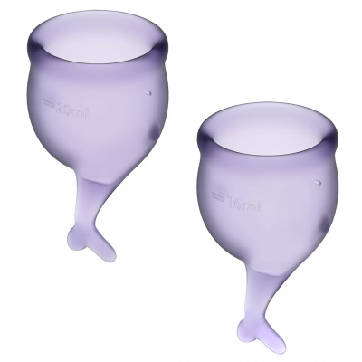 Набор менструальных чаш, 2шт Satisfyer Feel secure Menstrual Cup Lila Лиловый, J1766-4