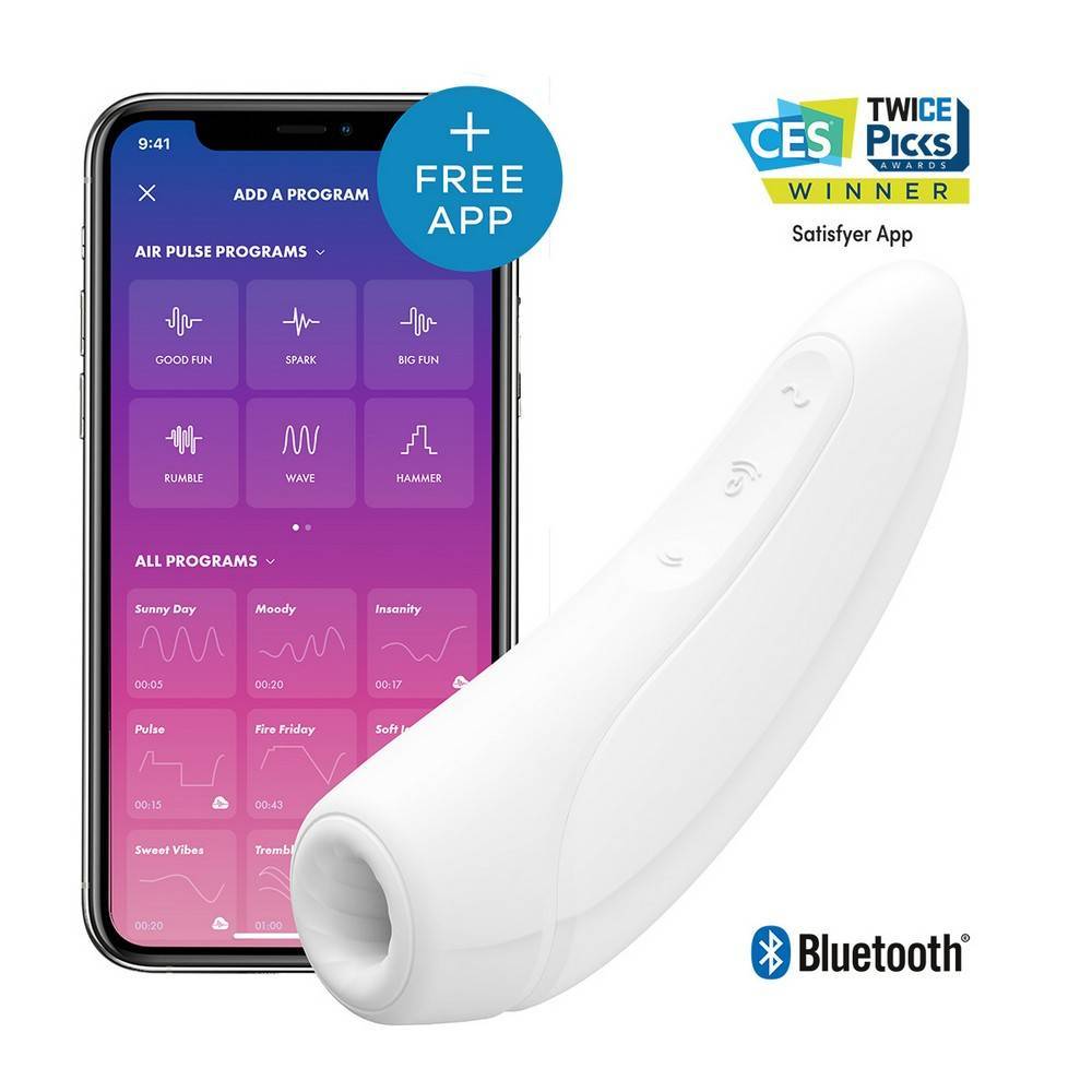 Вакуумный стимулятор Satisfyer Curvy 1+ white Белый, J2018-80-2 оптом