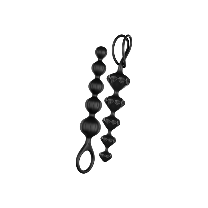 Набор анальных цепочек Satisfyer Beads  (set of 2) (black)  Черный, J01753/J01756BlackSet оптом