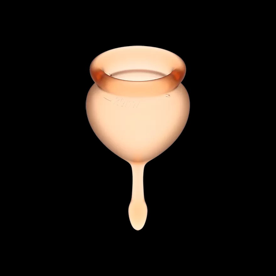 Набор менструальных чаш, 2шт Satisfyer Feel good Menstrual Cup Orange Оранжевый, J1763-7 оптом