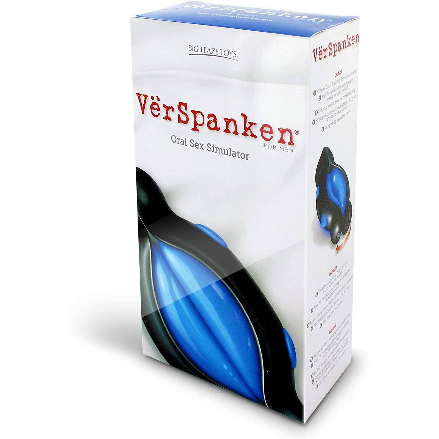 Мастурбатор Big Teaze Toys VerSpanken Foam Masturbator - Smooth, голубой E23724 (муж. мастурбатор) оптом