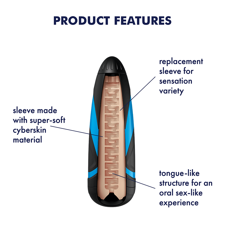 Рукав для мастурбатора Satisfyer Men Sleeve 'Lusty Tongues'  Телесный, EE73-758-1217 оптом