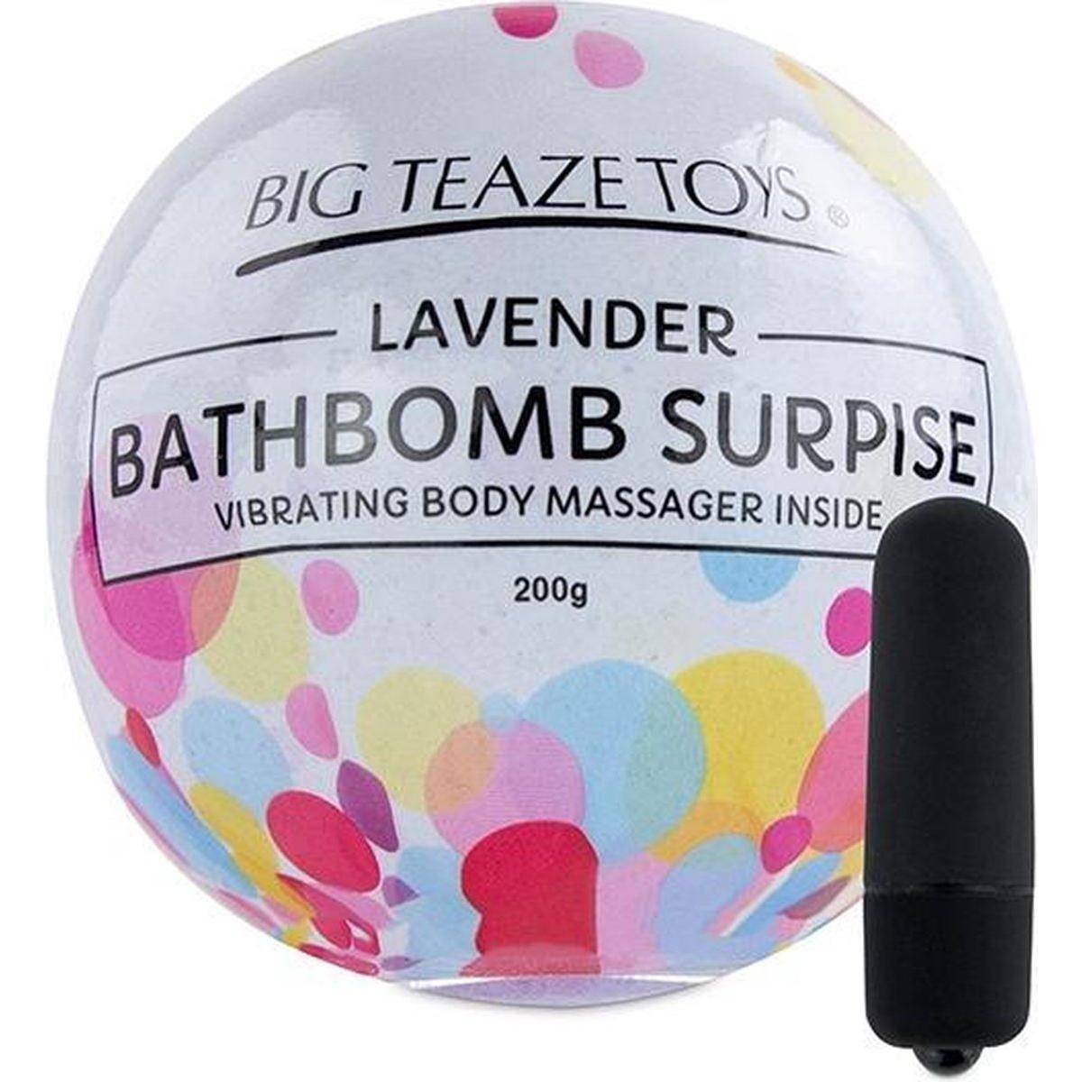 Бомба для ванны и вибропуля Big Teaze Toys - Bath Bomb Surprise, лаванда E29022 (жен. набор) оптом