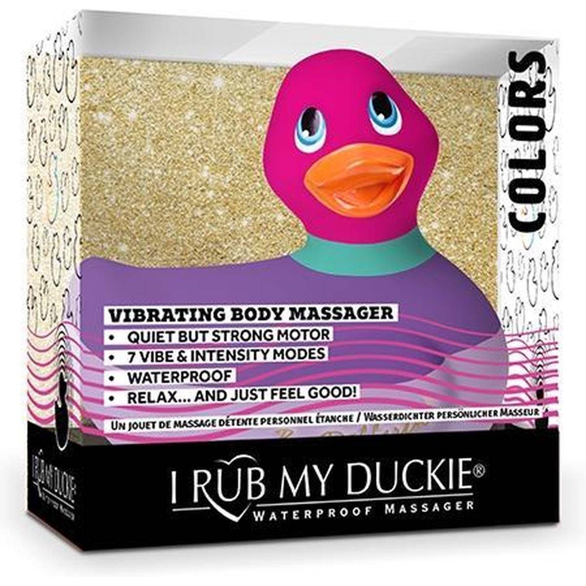 Вибратор-уточка Big Teaze Toys I Rub My Duckie 2.0, разноцветный E29010 (жен. вибратор) оптом
