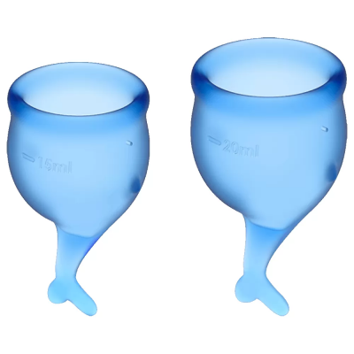 Набор менструальных чаш, 2шт Satisfyer Feel secure Menstrual Cup blue Голубой, J1766-6