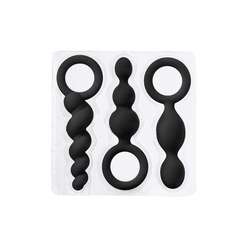Набор анальных пробок Satisfyer Plugs black (set of 3)  Черный, EE73-774-0118 оптом