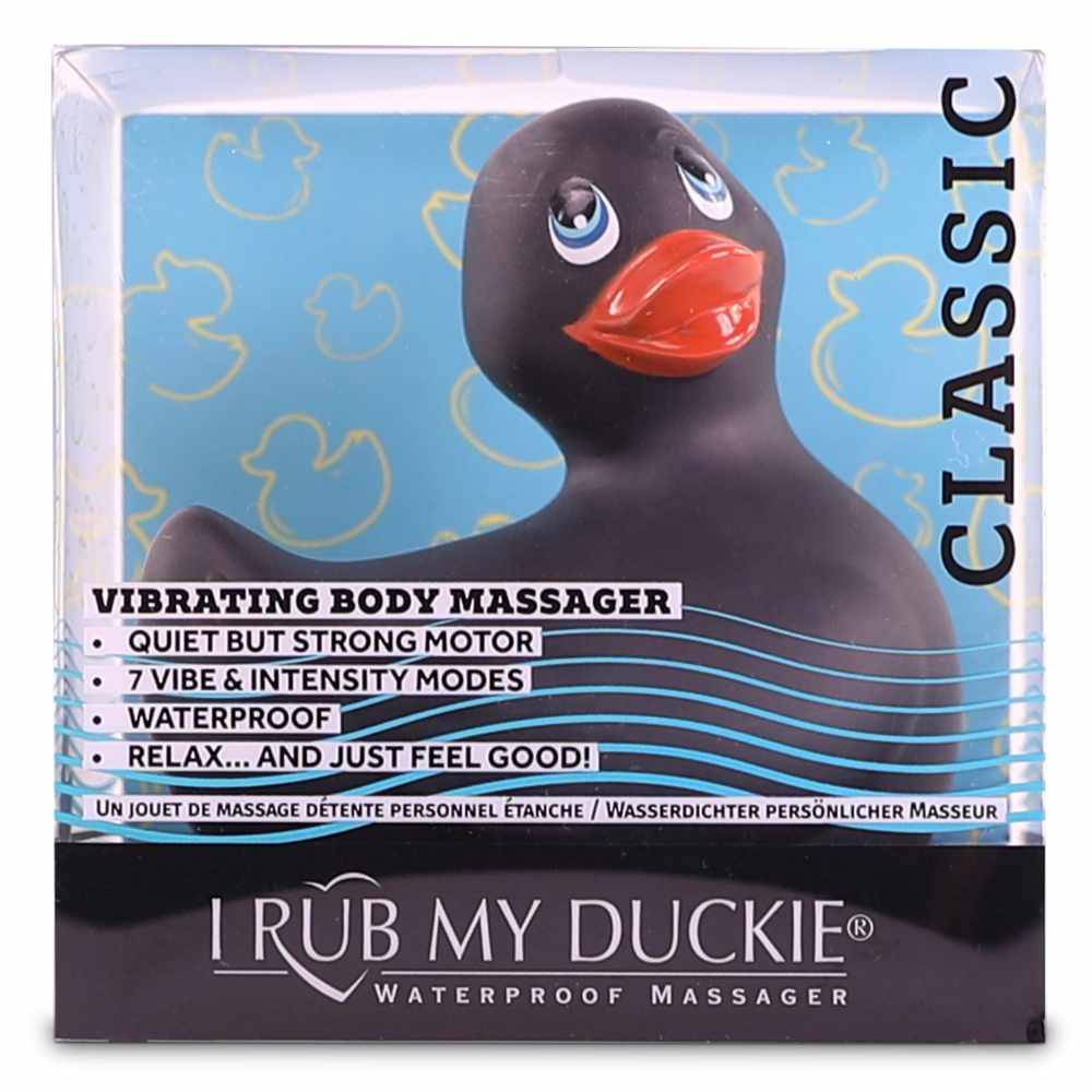 Вибратор-уточка Big Teaze Toys I Rub My Duckie 2.0, черный E29002 (жен. вибратор) оптом