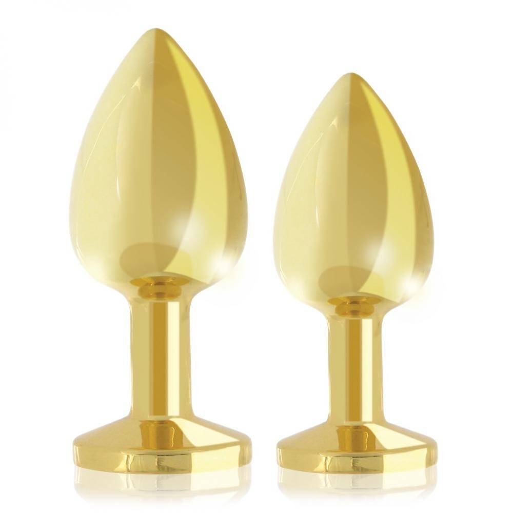 Анальные пробки Rianne S Booty Plug Original Luxury Set 2x, золотистые E25901 (жен. анальная пробка) оптом