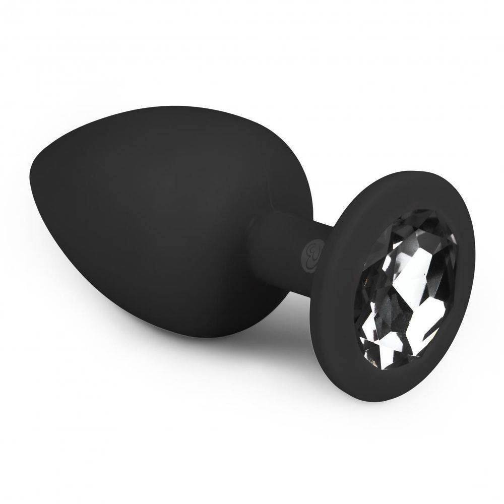 Анальная пробка Easytoys Diamond Plug Large, черная ET465BLK оптом