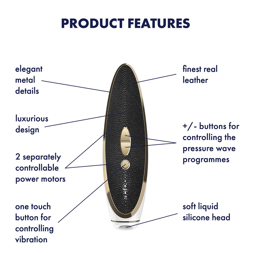 Вакуумный стимулятор Satisfyer Luxury Haute Couture Черный, белый, J2018-27-1 оптом