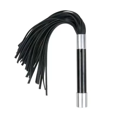 Плетка с металлической ручкой Easytoys Flogger With Metal Grip ET289BLK