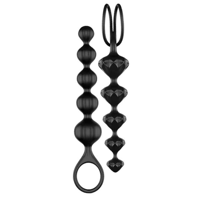 Набор анальных цепочек Satisfyer Beads  (set of 2) (black)  Черный, J01753/J01756BlackSet оптом