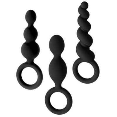 Набор анальных пробок Satisfyer Plugs black (set of 3)  Черный, EE73-774-0118 оптом